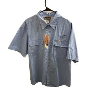 Men’s SS Poly XCO XL Columbia Shirt Marquam Trail II Nwt Blue